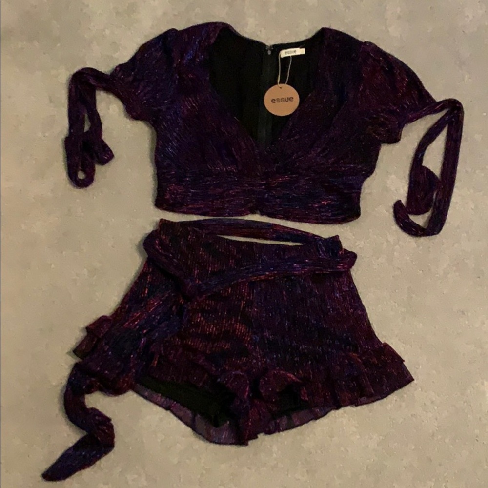 Dollskill Shimmer Crop Top and Shorts